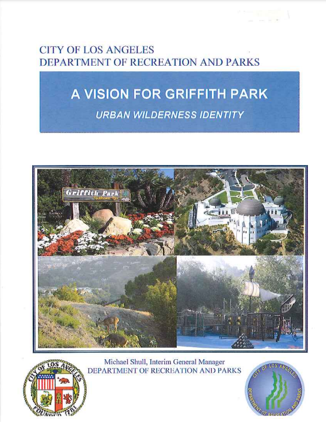 Cover of the A Vision for Griffith Park, 2013